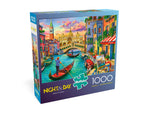 Night & Day Sights of Venice 1000 Piece Jigsaw Puzzle Box