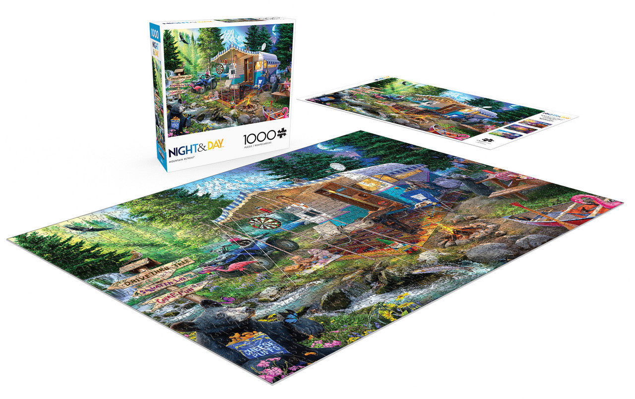 Night & Day: Mountain Retreat 1000 Piece Puzzle