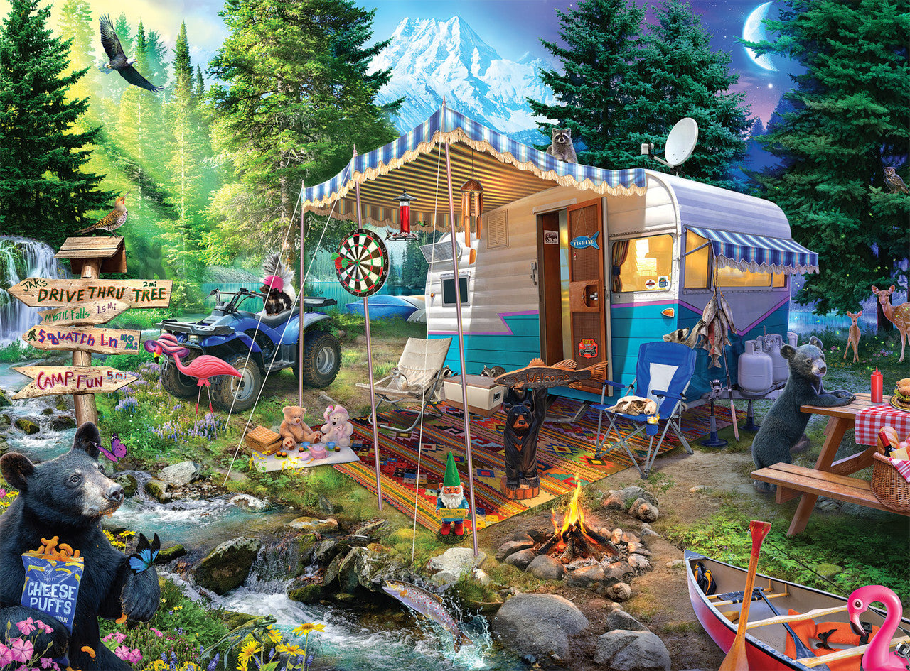 Night & Day: Mountain Retreat 1000 Piece Puzzle