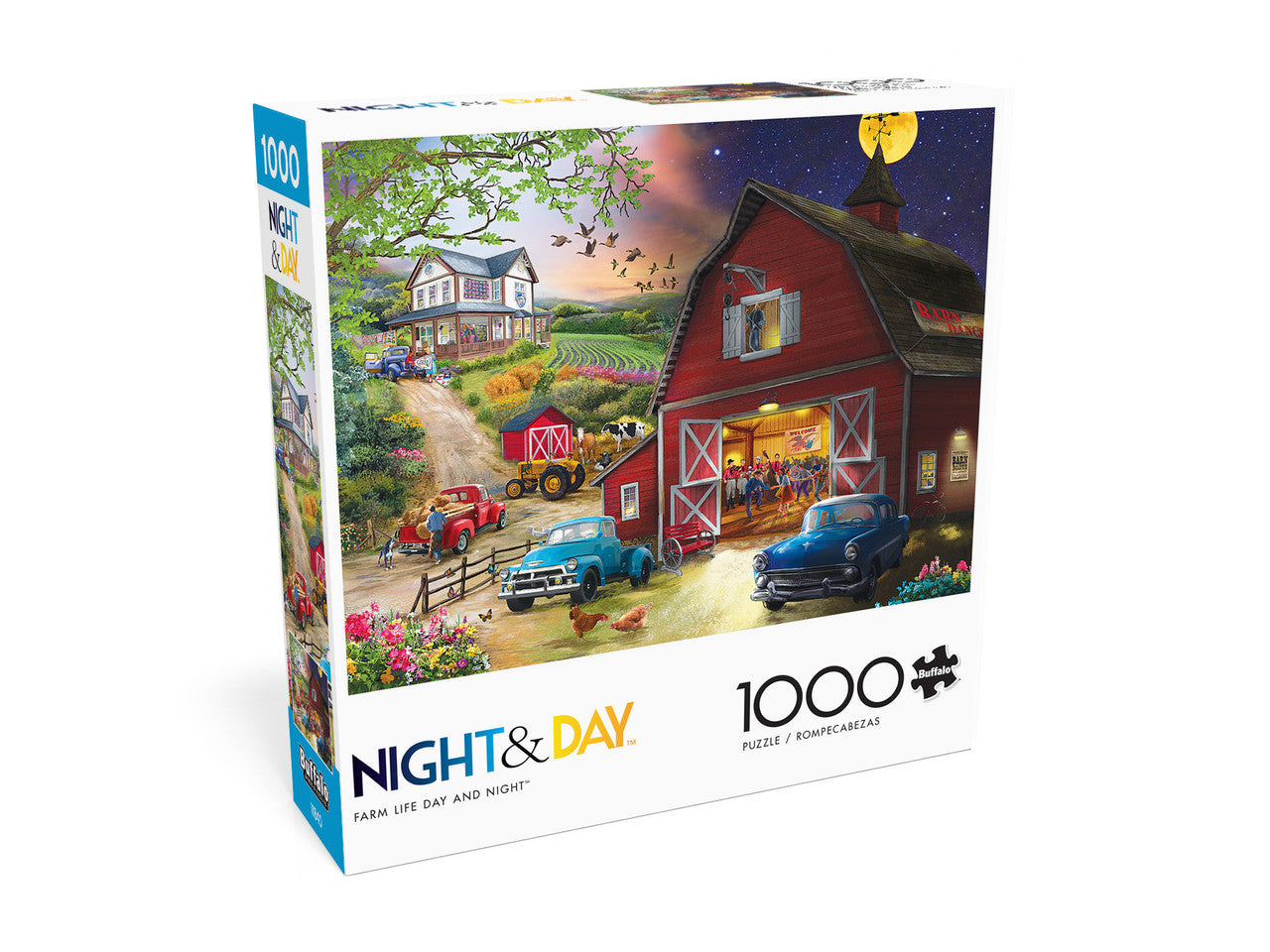 Night & Day: Farm Life Day and Night 1000 Piece Puzzle