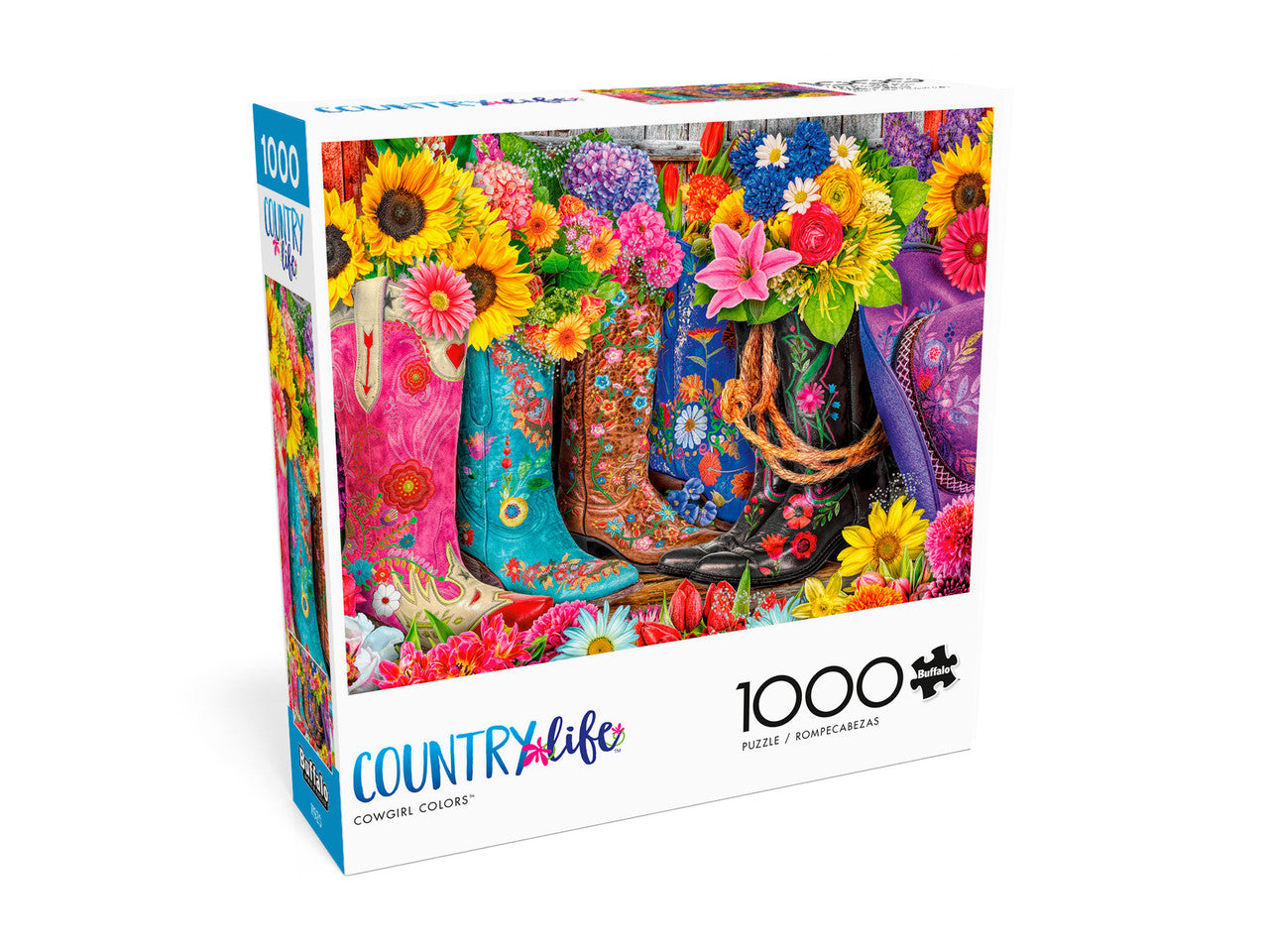 Country Life Cowgirl Colors 1000 Piece Jigsaw Puzzle Box