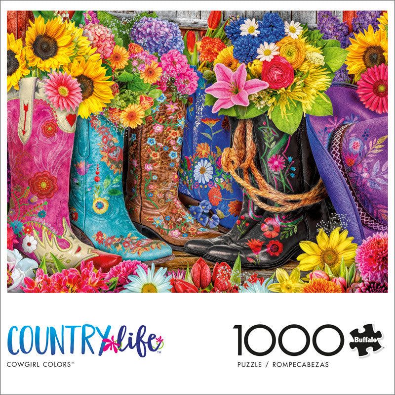 Country Life Cowgirl Colors 1000 Piece Jigsaw Puzzle Front