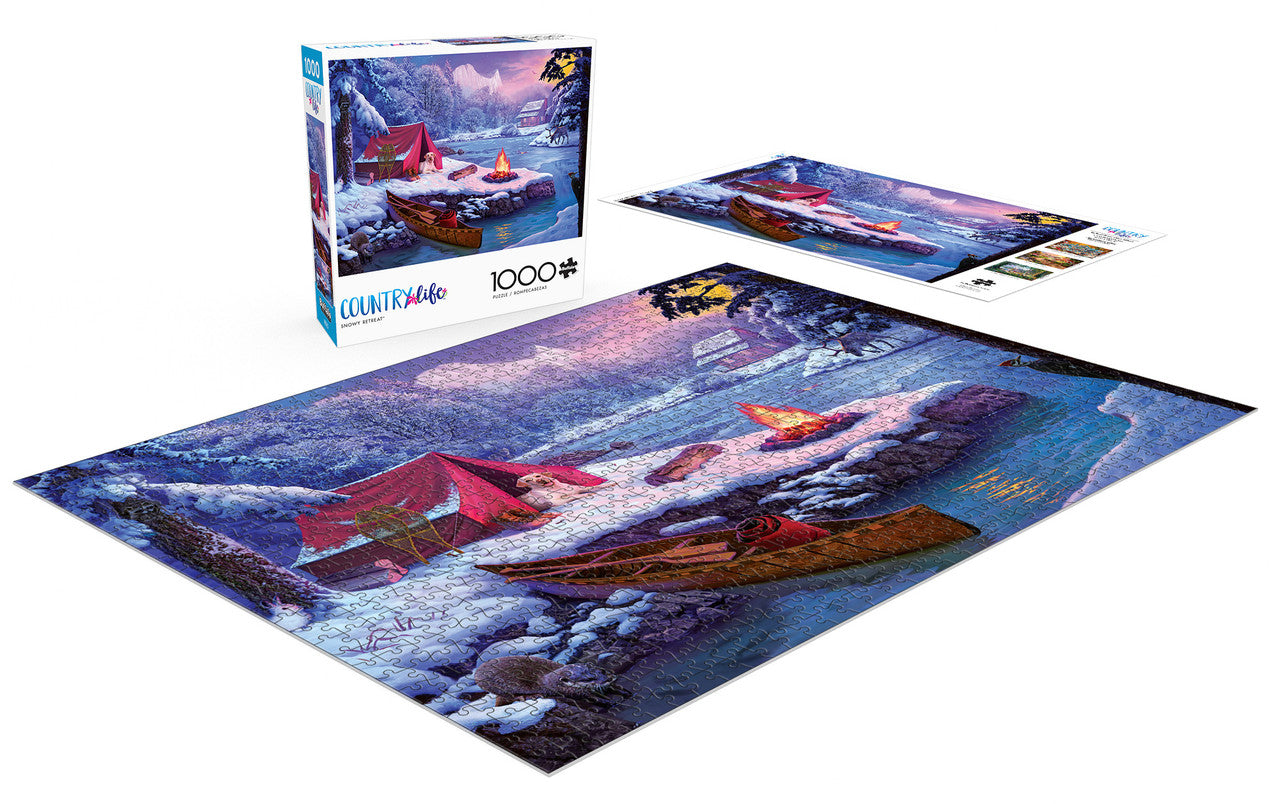 Country Life: Snowy Retreat 1000 Piece Puzzle
