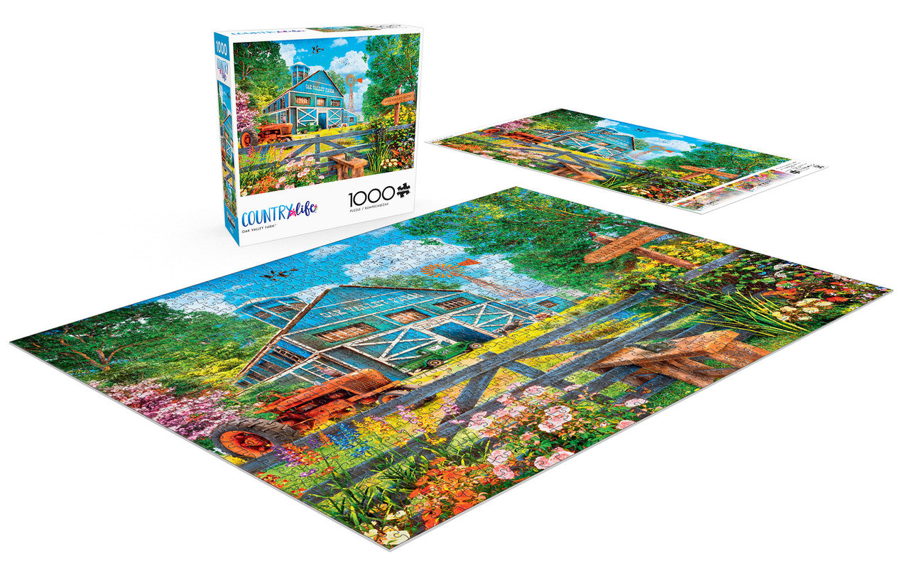 Country Life: Oak Valley Farm 1000 Piece Puzzle