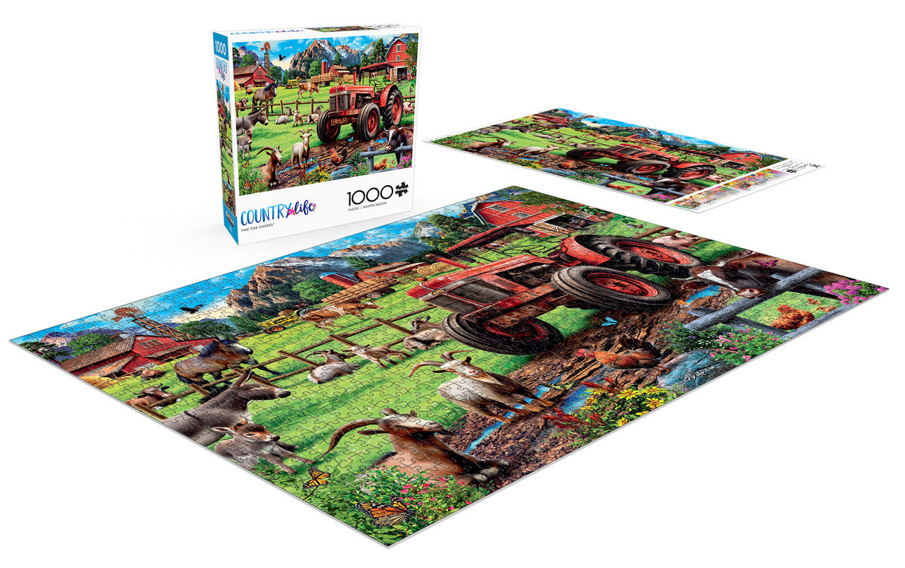 Country Life: Time for Chores 1000 Piece Puzzle
