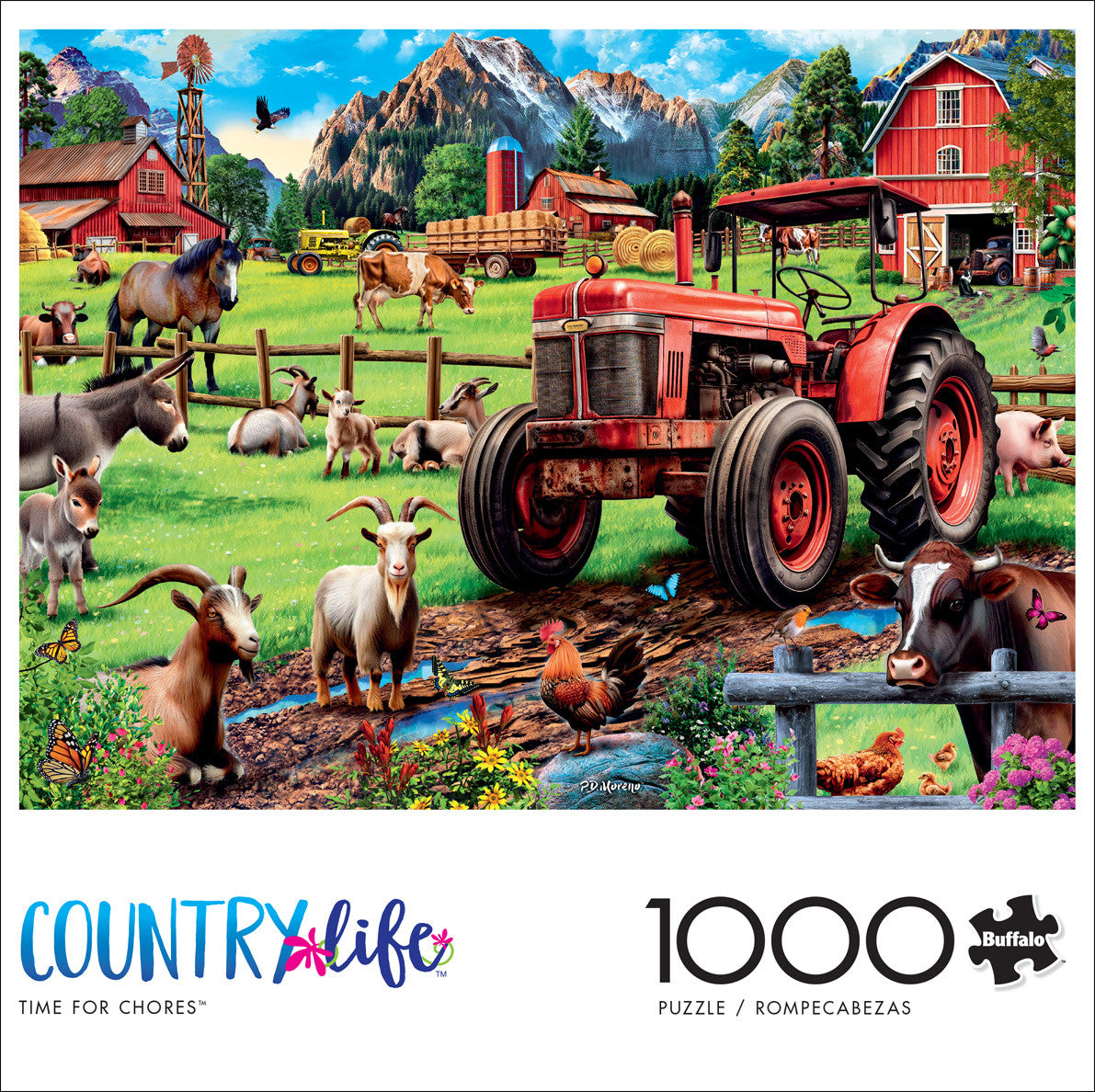 Country Life: Time for Chores 1000 Piece Puzzle