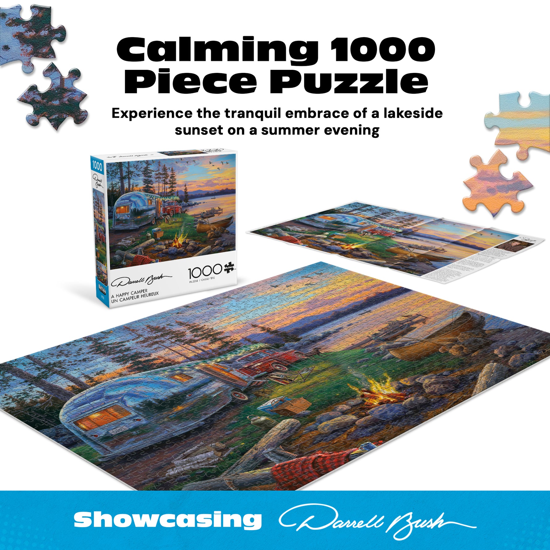 A Happy Camper - 1000 Piece Jigsaw Puzzle by Darrell Bush