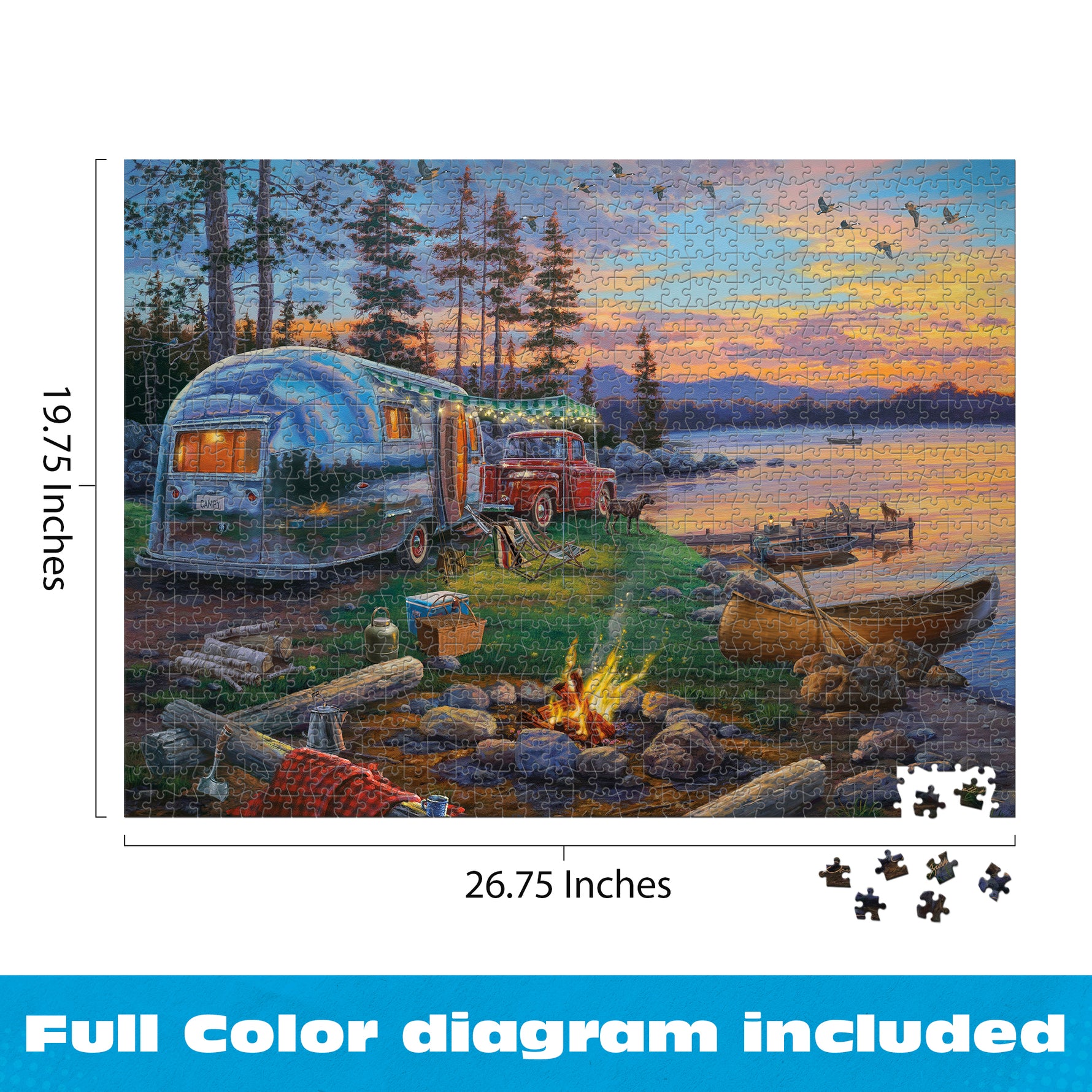 A Happy Camper - 1000 Piece Jigsaw Puzzle by Darrell Bush