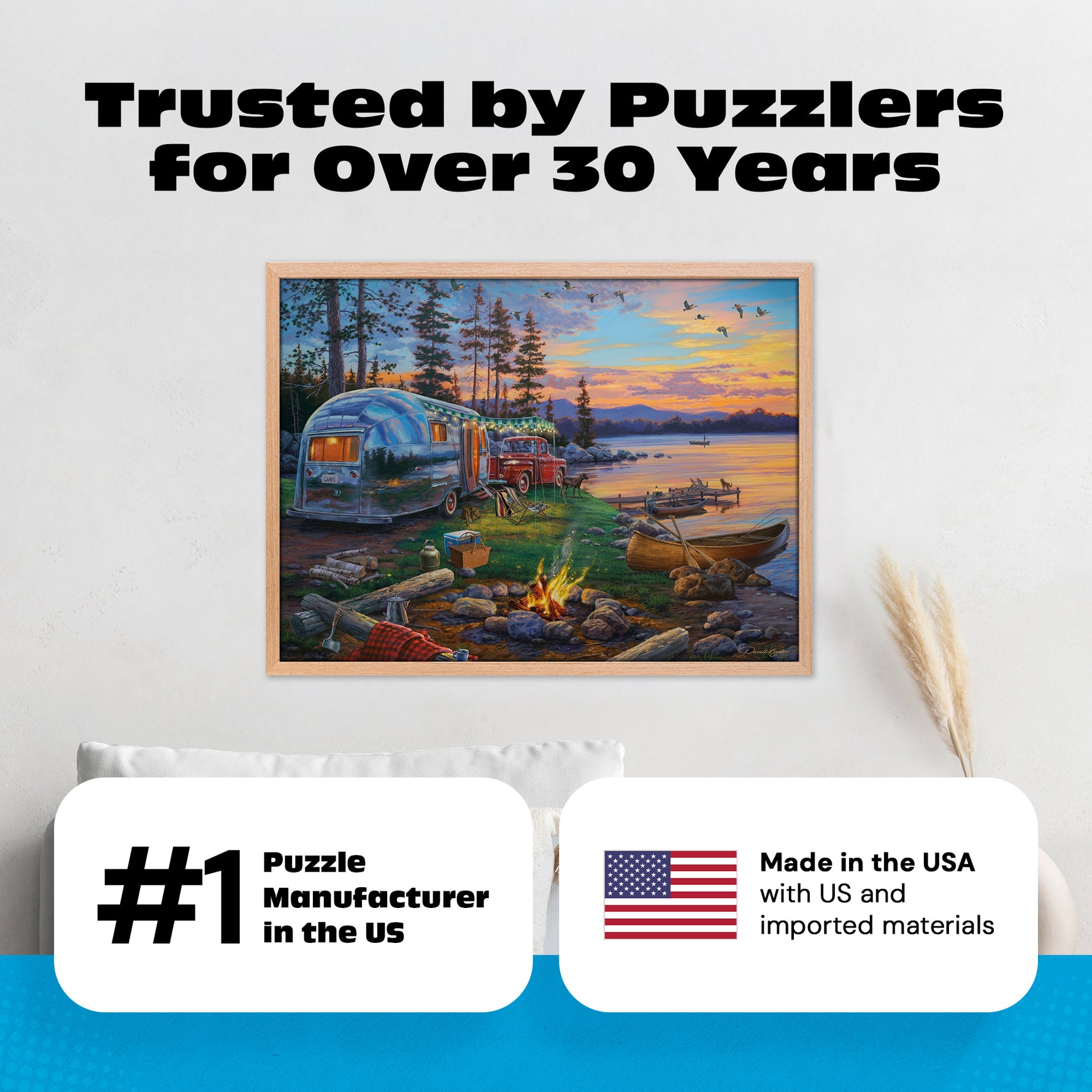 A Happy Camper - 1000 Piece Jigsaw Puzzle by Darrell Bush