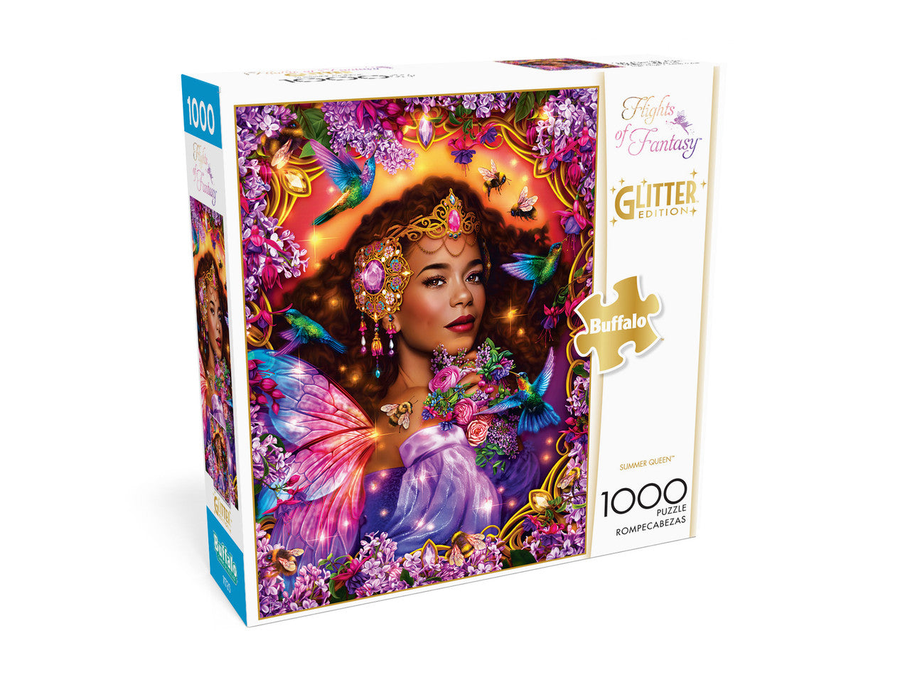 Flights of Fantasy Summer Queen Glitter Edition 1000 Piece Jigsaw Puzzle Box