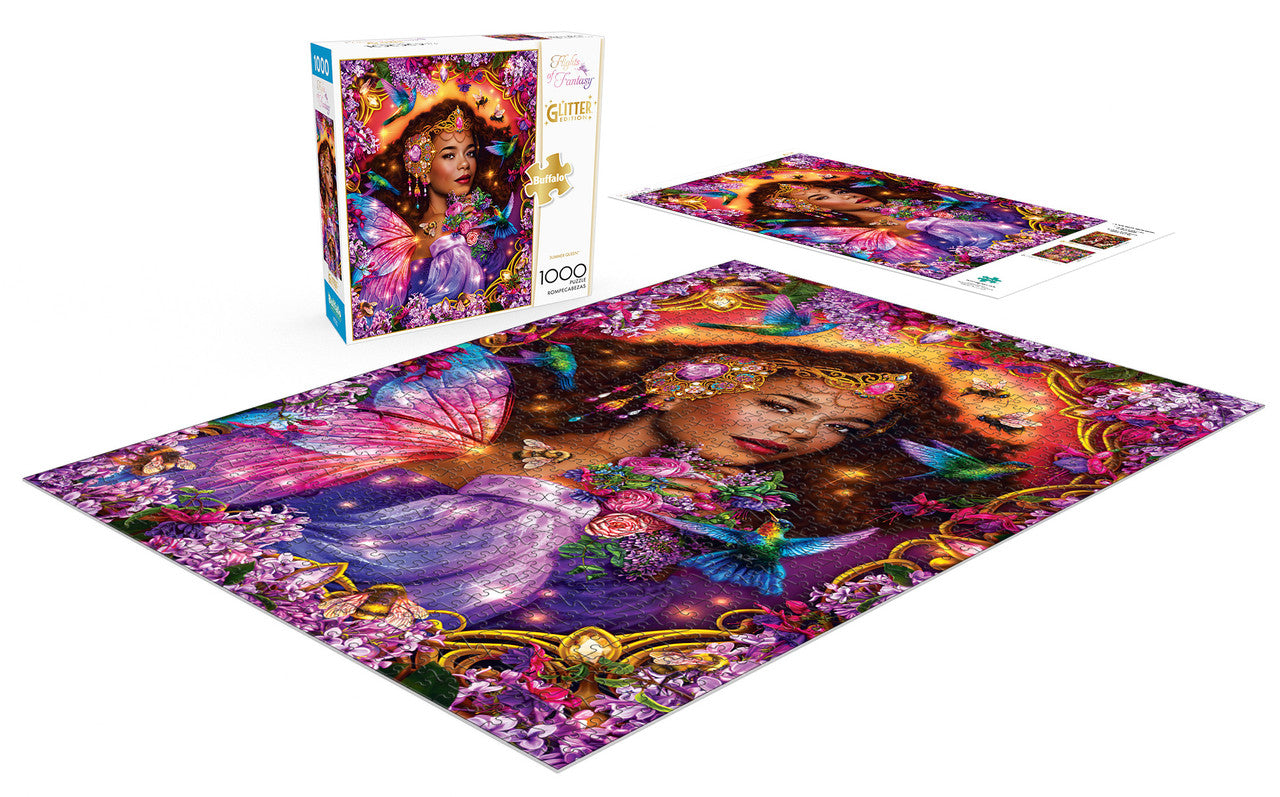 Flights of Fantasy Summer Queen Glitter Edition 1000 Piece Jigsaw Puzzle Contents