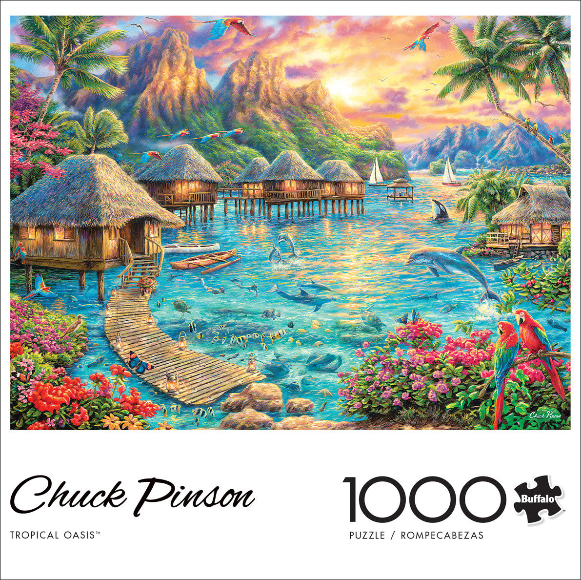 Chuck Pinson's Escapes: Tropical Oasis 1000 Piece Puzzle