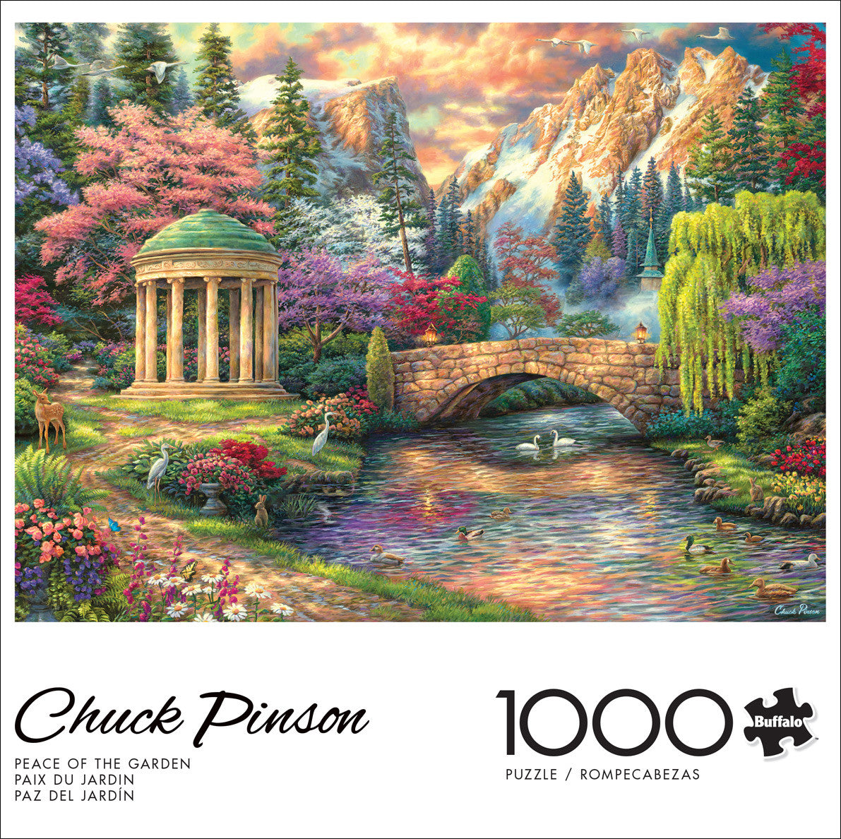 Chuck Pinson's Escapes: Peace of the Garden 1000 Piece Puzzle
