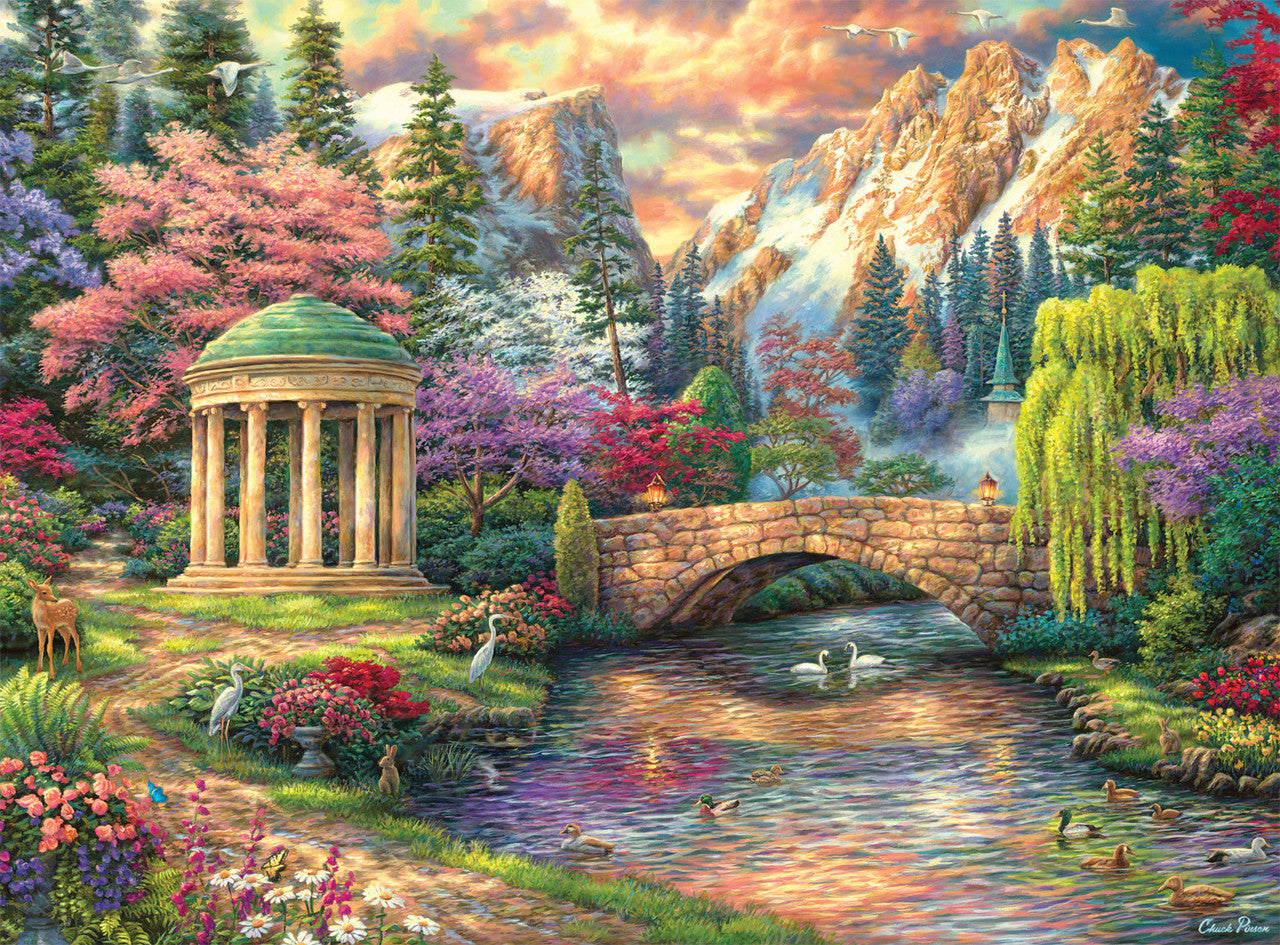 Chuck Pinson's Escapes: Peace of the Garden 1000 Piece Puzzle