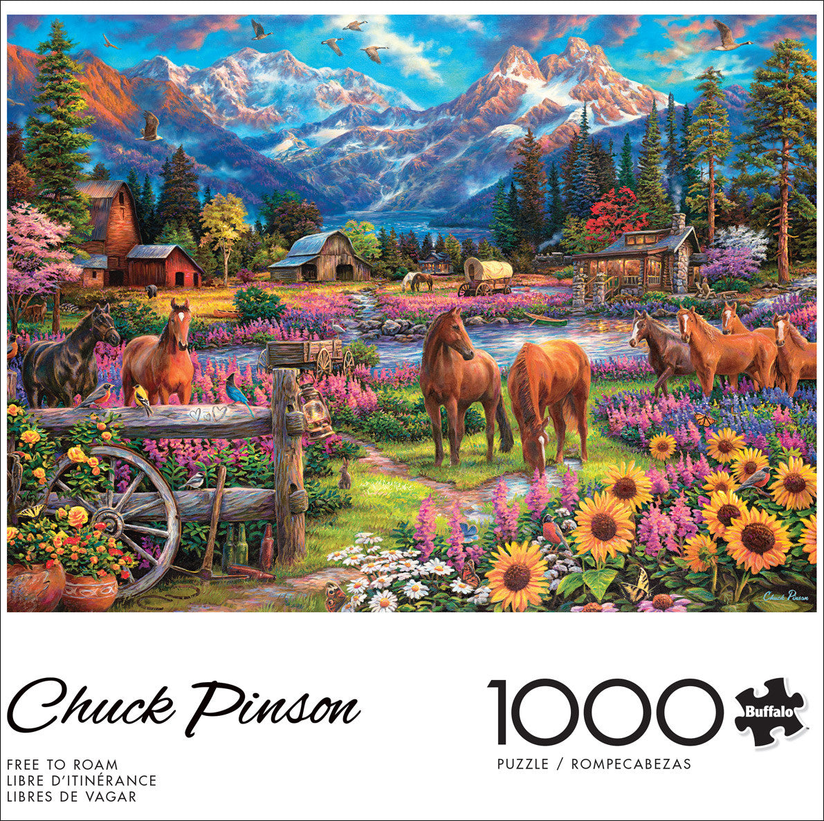 Chuck Pinson's Escapes: Free to Roam 1000 Piece Puzzle