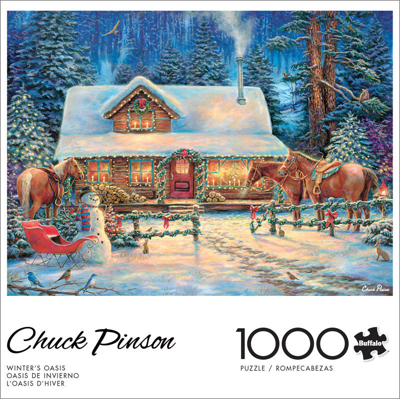 Chuck Pinson's Escapes: Winter's Oasis 1000 Piece Puzzle