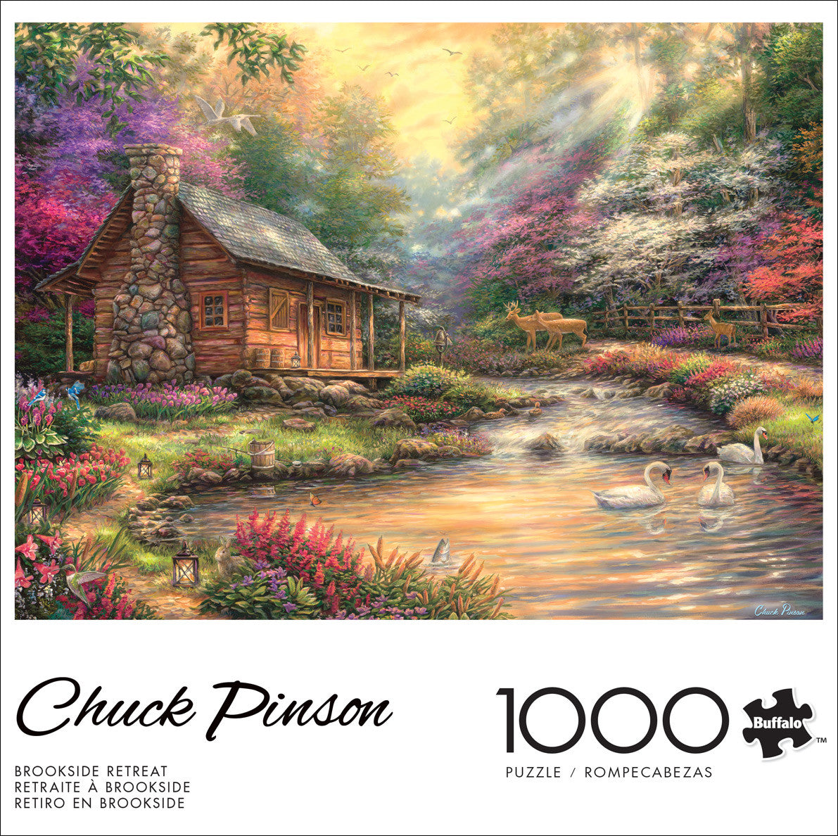 Chuck Pinson's Escapes: Brookside Retreat 1000 Piece Puzzle