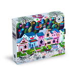 Charles Wysocki - Confection Street 1000 Piece Puzzle - Silver Select: Giftable Box With Silver Foil Accents