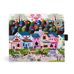 Charles Wysocki - Confection Street 1000 Piece Puzzle - Silver Select: Giftable Box With Silver Foil Accents