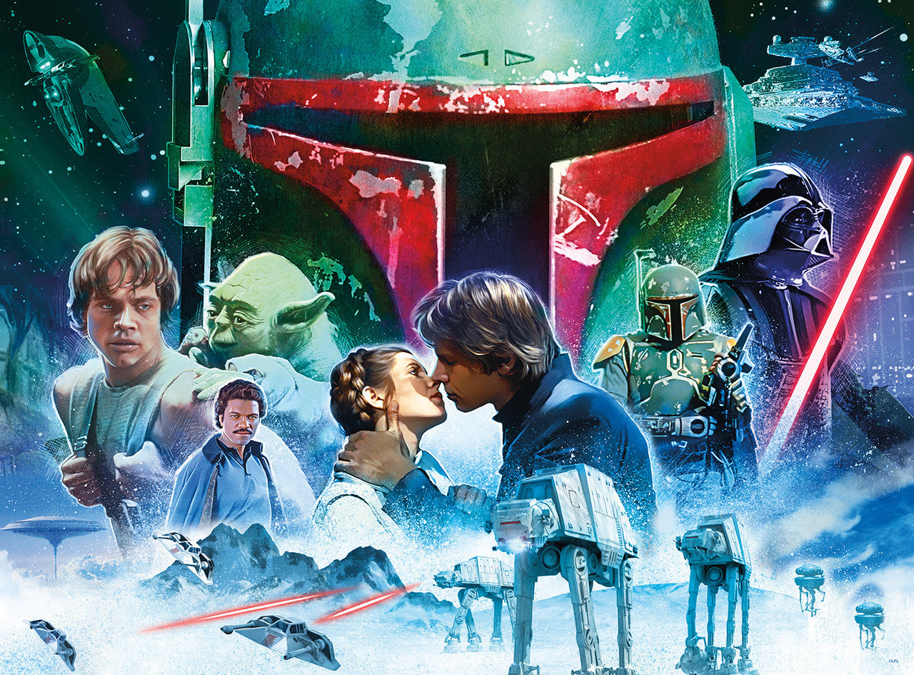 Star Wars The Rebellion’s Defeat 1000 Piece Puzzle - Silver Select: Giftable Box With Silver Foil Accents