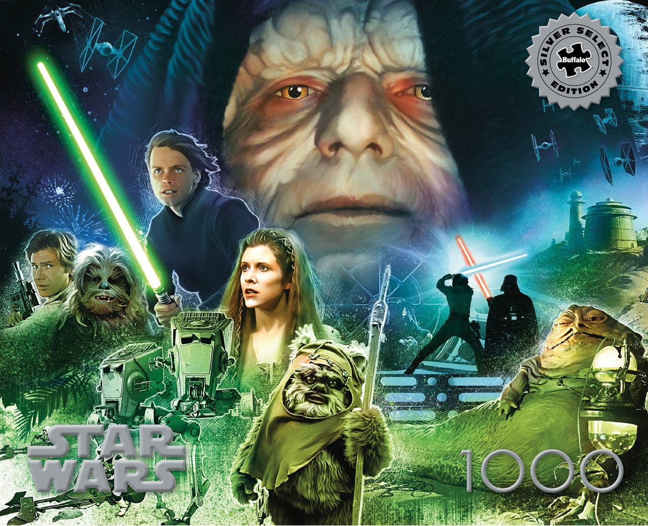 Star Wars Victory for the Rebellion 1000 Piece Puzzle - Silver Select: Giftable Box With Silver Foil Accents
