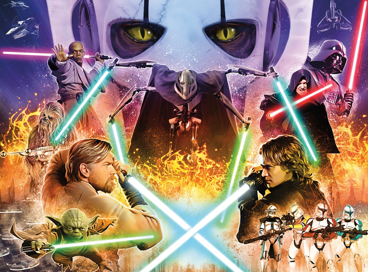 Star Wars - "If you’re not with me, then you’re my enemy." 1000 Piece Puzzle- Silver Select: Giftable Box With Silver Foil Accents