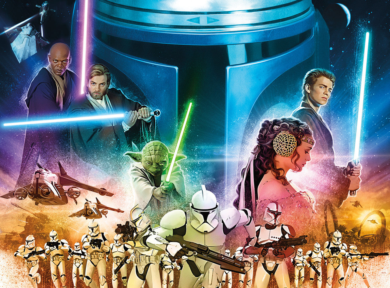 Star Wars - "I will be the most powerful Jedi ever." 1000 Piece Puzzle (Silver Select Edition) - Giftable package with silver foil accents