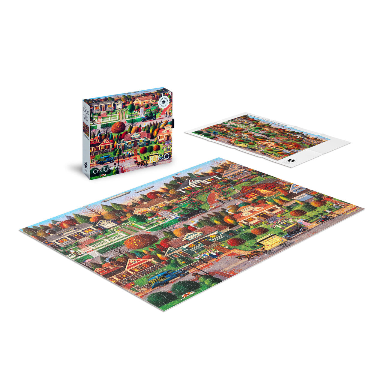 Charles Wysocki: Silver Select Labor Day in Bungalowville 1000 Piece Puzzle