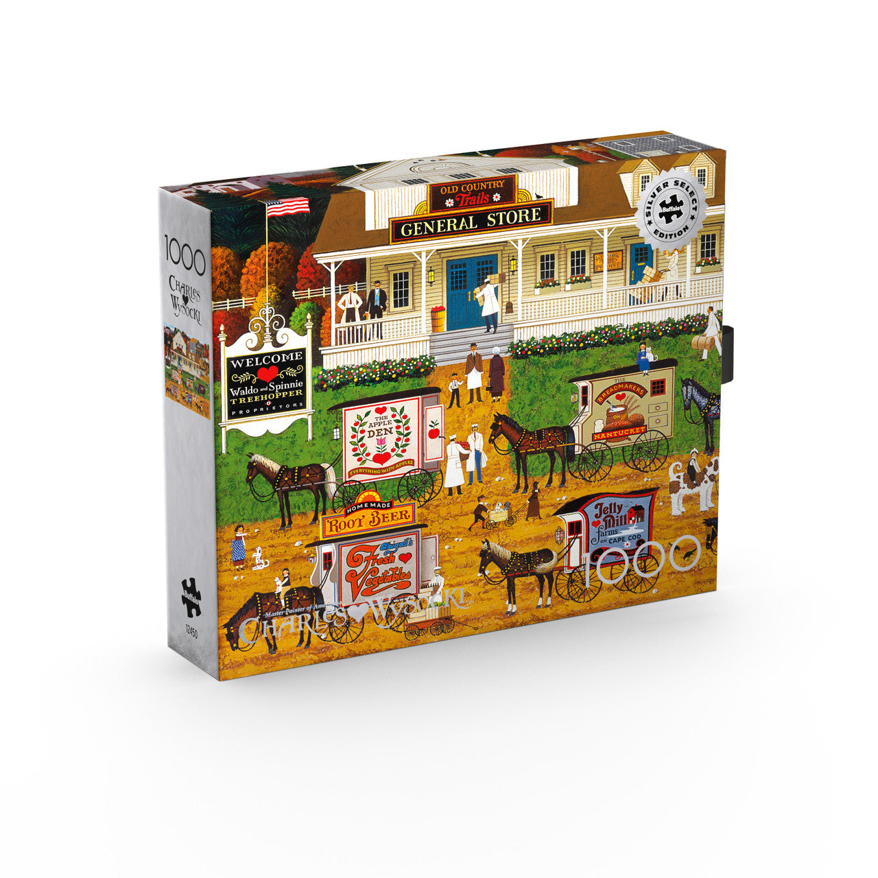Charles Wysocki: Storin' Up 1000 Piece Puzzle (Silver Select Edition) - Giftable Package With Silver Foil Accents