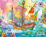 Aimee Stewart: Crystal Dreamship Harbor 1000 Piece Puzzle (Silver Select Edition) - Giftable Package With Silver Foil Accents