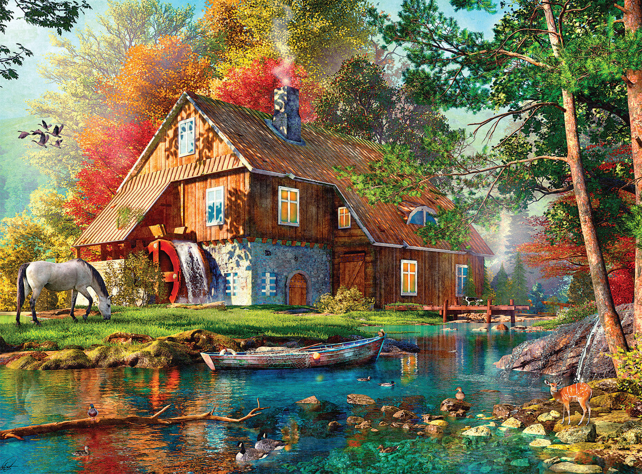 Country Life: Autumn Watermill 1000 Piece Puzzle