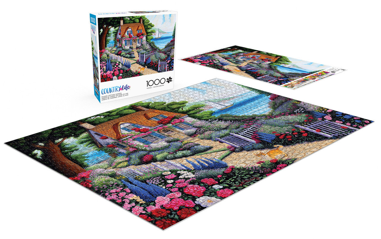 Country Life: Seaside Cottage Garden 1000 Piece Puzzle