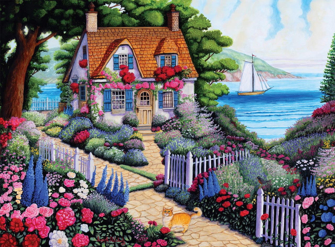 Country Life: Seaside Cottage Garden 1000 Piece Puzzle