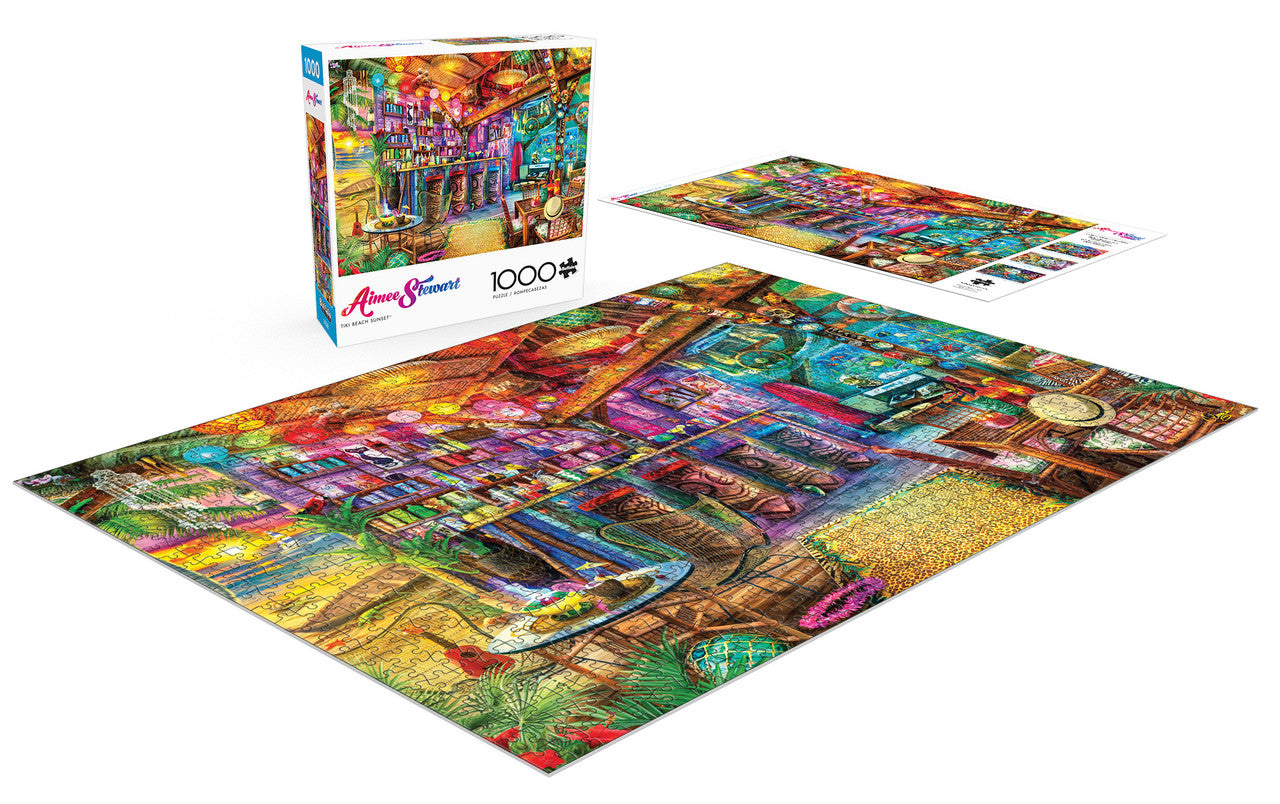 Aimee Stewart:  Tiki Beach Sunset 1000 Piece Puzzle