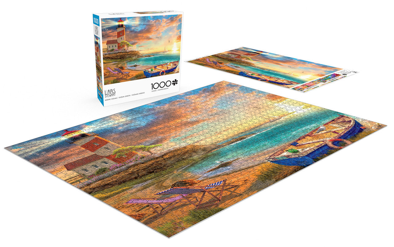 Lars Stewart: Serene Ocean 1000 Piece Puzzle