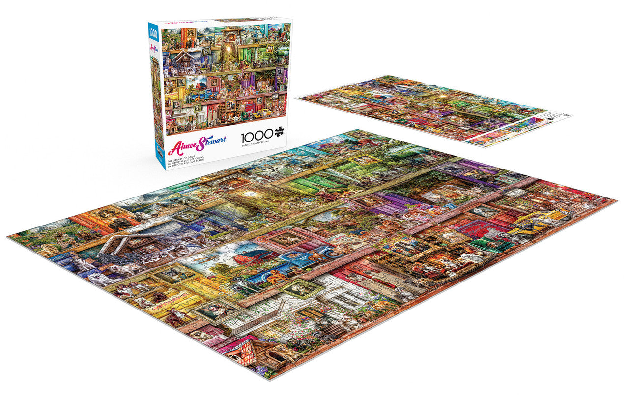 Aimee Stewart:  The Library of Dogs 1000 Piece Puzzle