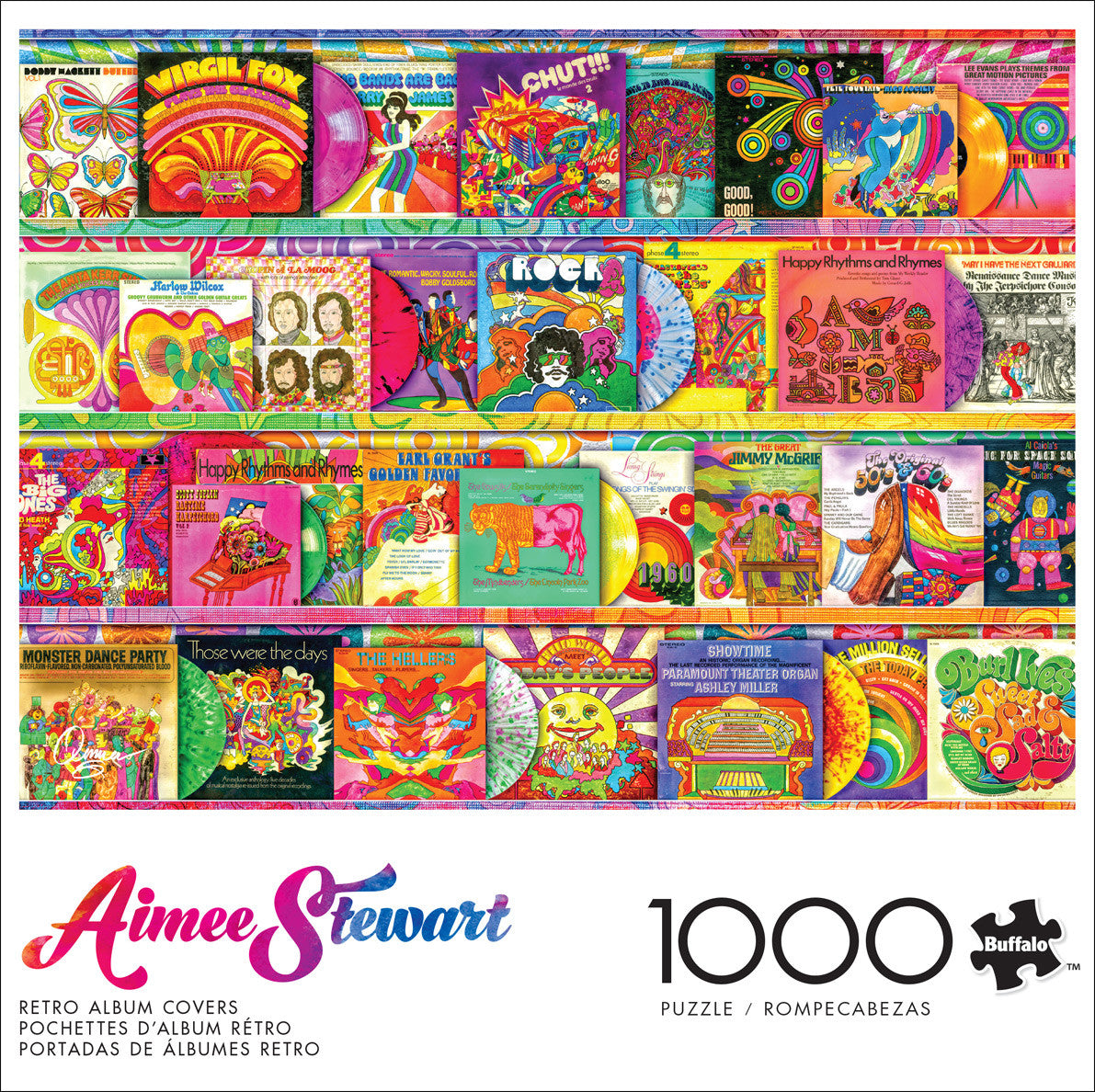 Aimee Stewart:  Retro Album Covers 1000 Piece Puzzle