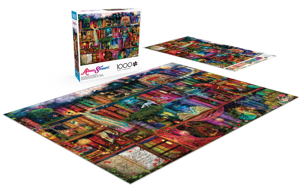 Aimee Stewart:  Treasure Hunt Bookshelf 1000 Piece Puzzle