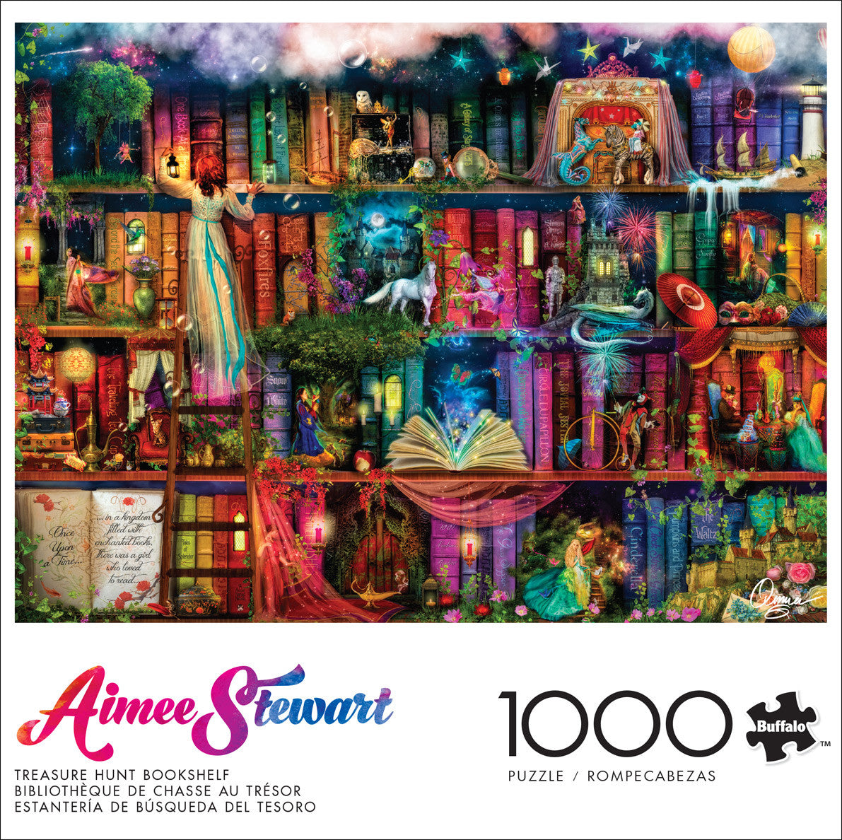 Aimee Stewart:  Treasure Hunt Bookshelf 1000 Piece Puzzle