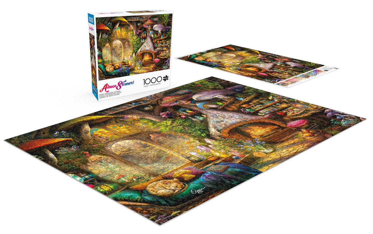 Aimee Stewart:  Merry Mushroom Cottage 1000 Piece Puzzle