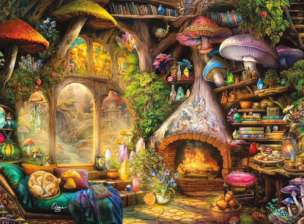 Aimee Stewart:  Merry Mushroom Cottage 1000 Piece Puzzle