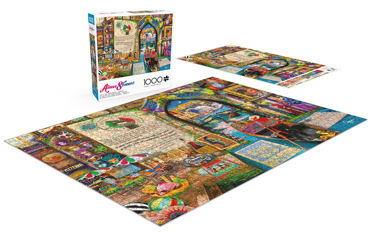 Aimee Stewart:  Life is an Open Book - Venice 1000 Piece Puzzle