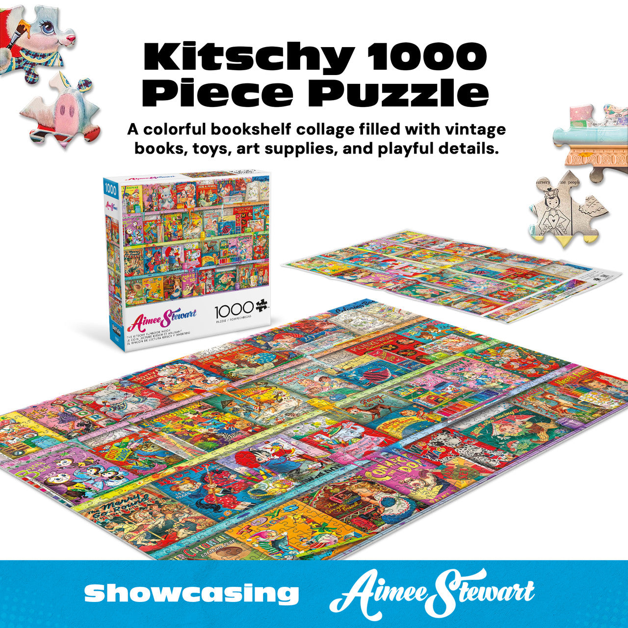 Aimee Stewart:  The Kitschy Funbook Nook 1000 Piece Puzzle
