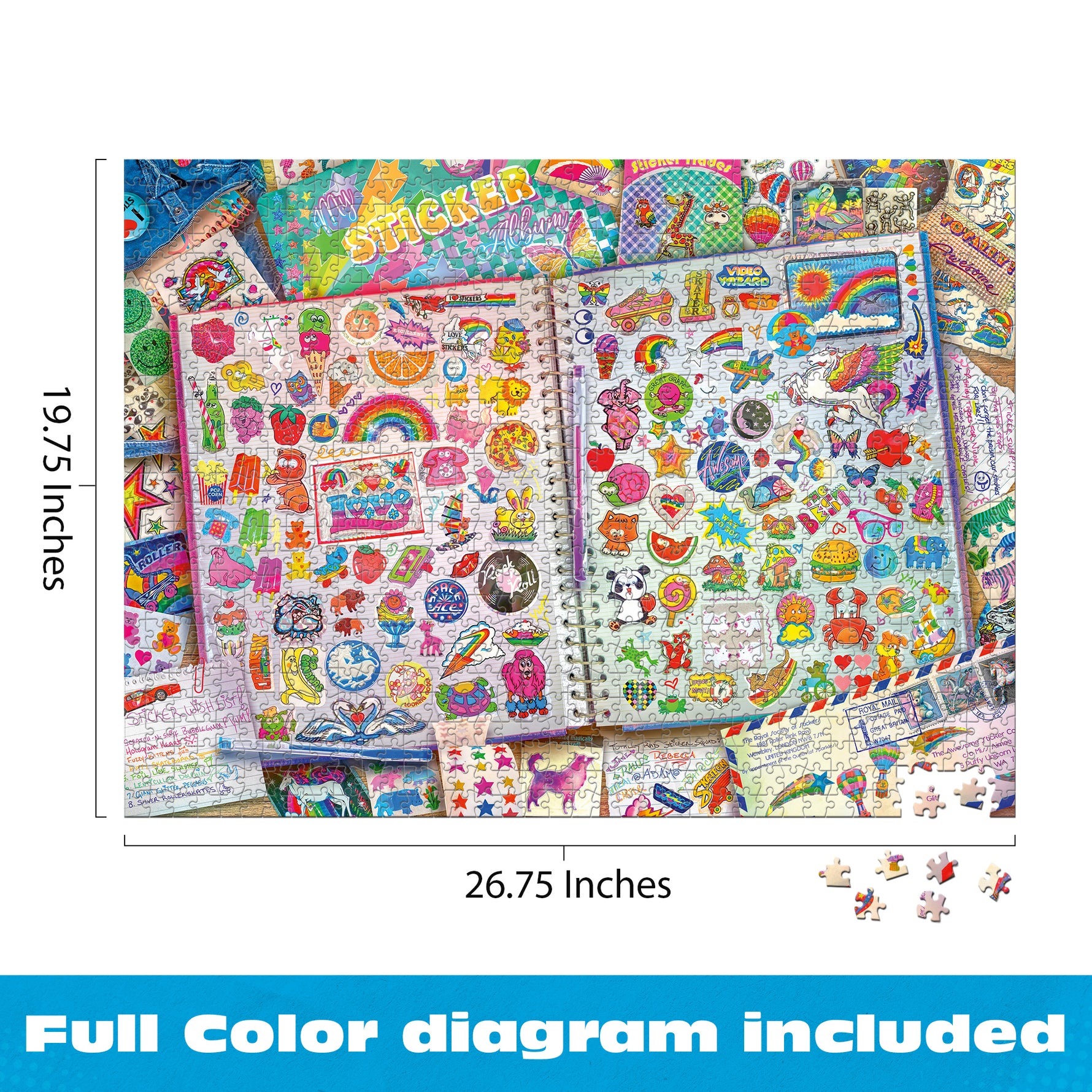 Aimee Stewart- My Rad Sticker Collection 1987 - 1000 PC Jigsaw Puzzle