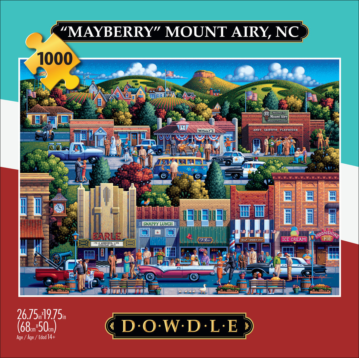 Eric Dowdle: Mt Airy, NC - Mayberry 1000 Piece Puzzle