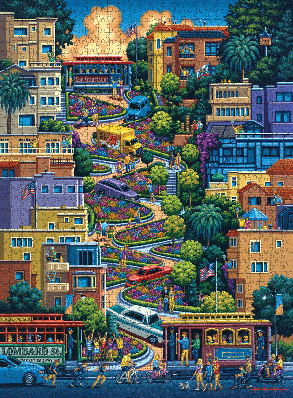 Eric Dowdle: Lombard Street 1000 Piece Puzzle