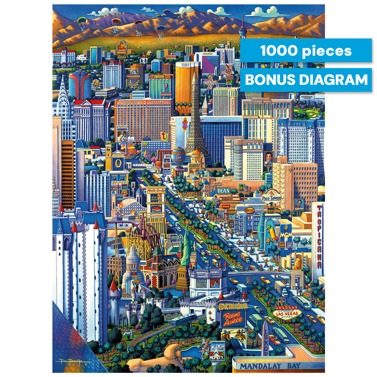 Eric Dowdle: Las Vegas 1000 Piece Puzzle