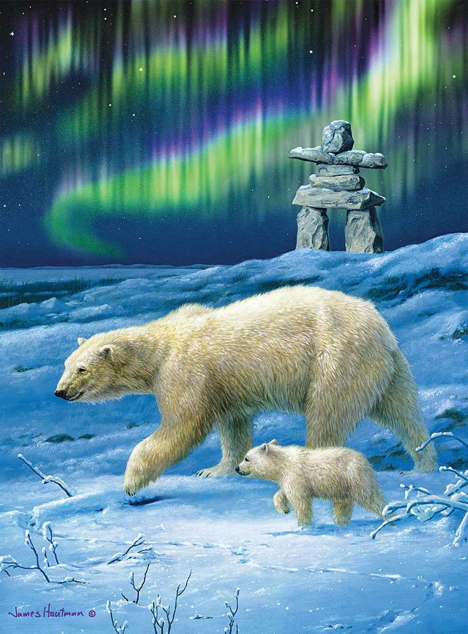 Hautman: Northern Lights Bears 1000 Piece Puzzle