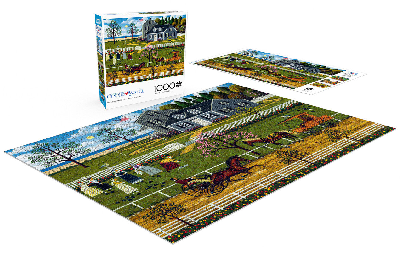 Charles Wysocki: The Boccie Ladies of Martha's Vineyard 1000 Piece Puzzle