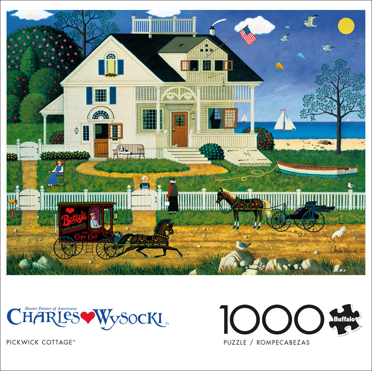 Charles Wysocki: Pickwick Cottage 1000 Piece Puzzle